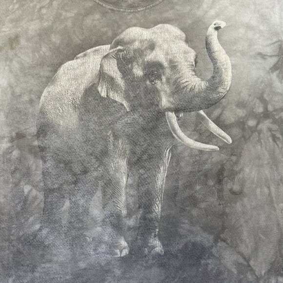 The Mountain Mens XL T Shirt Elephant Tie Dye African Lion Safari Grey - Picture 3 of 8
